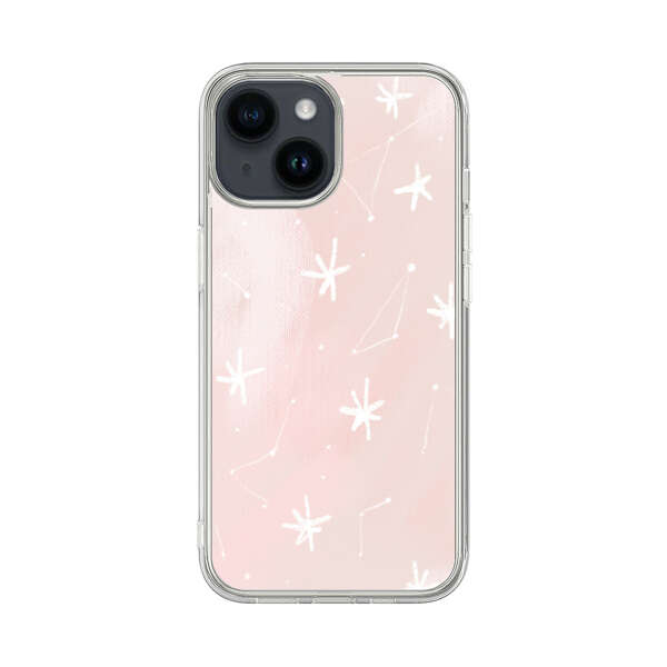 Pink Stars and Constellation Pattern iPhone 14 Case