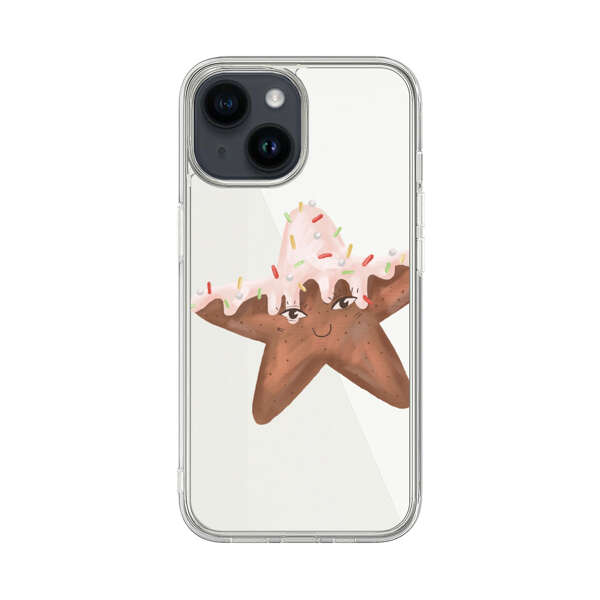 Smiling Gingerbread Star Cookie iPhone 14 Case
