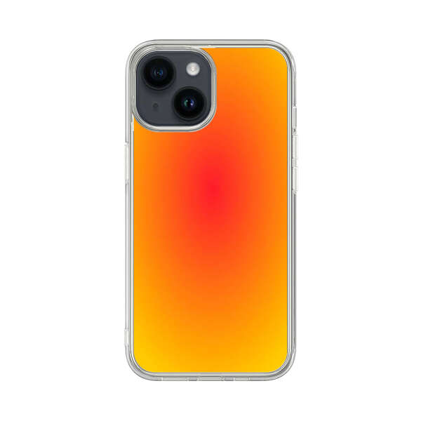 Vibrant Red Focal Point with Yellow Gradient Background iPhone 14 Case