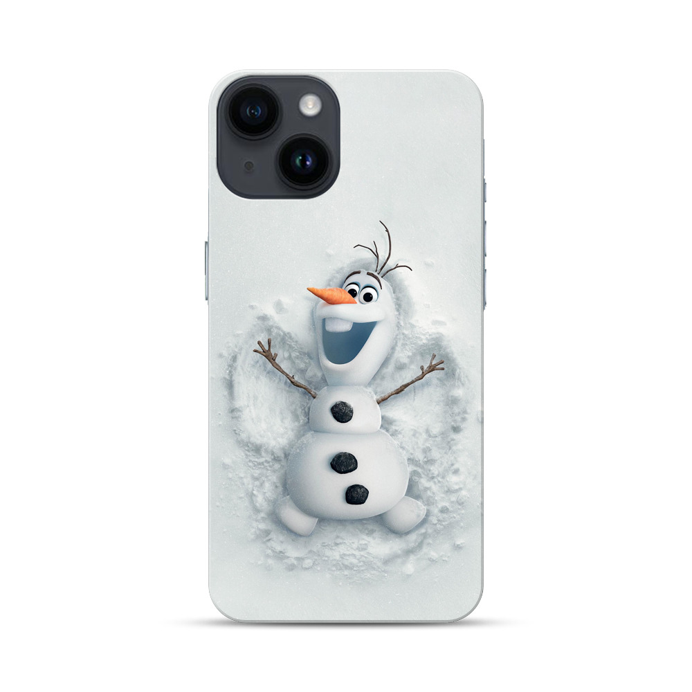 frozen snowman iPhone 14 Hard Case