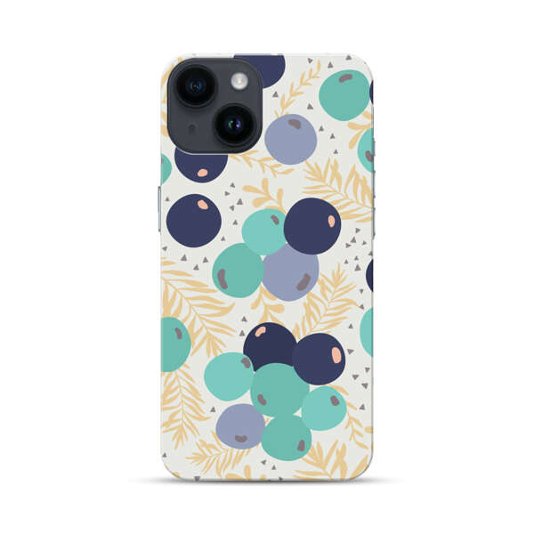 Abstract Berries Pattern iPhone 14 Hard Case