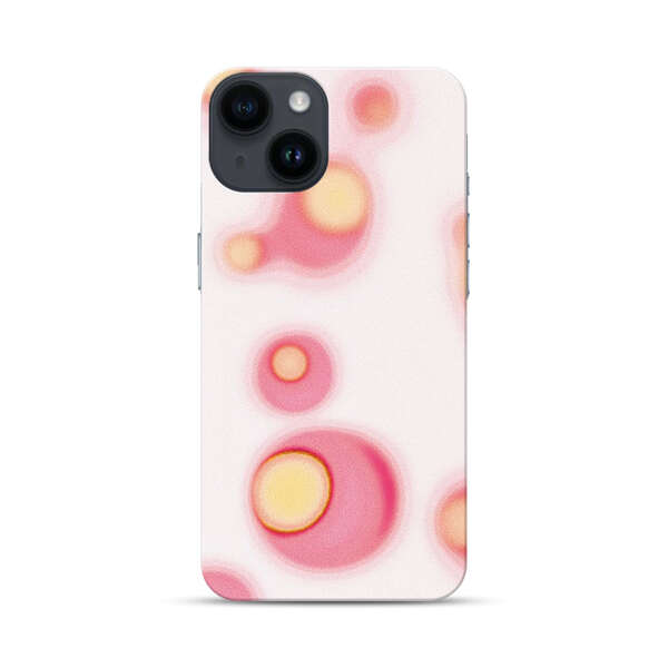 Abstract Pink and Yellow Blobs iPhone 14 Hard Case
