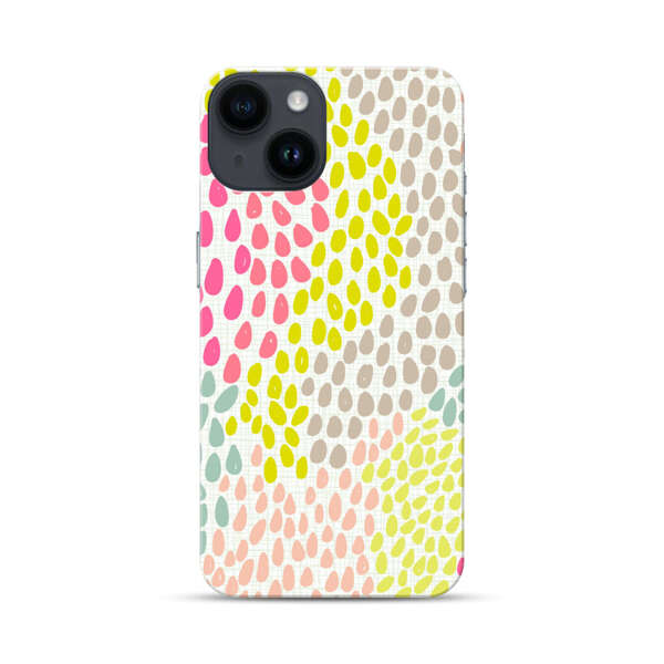 Colorful Abstract Teardrop Pattern iPhone 14 Hard Case