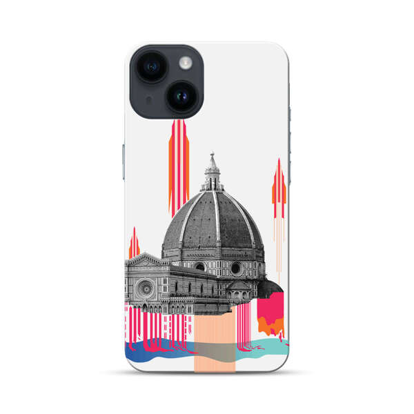 Florence Cathedral Dome Artistic Illustration iPhone 14 Hard Case
