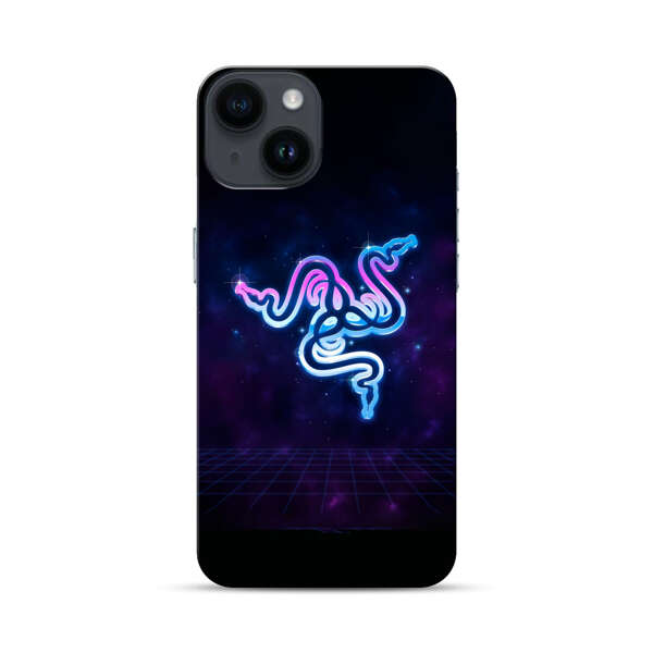 Glowing Neon Triple Snake iPhone 14 Hard Case
