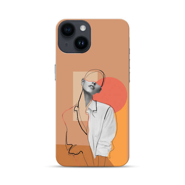 Stylish Abstract Portrait Art iPhone 14 Hard Case