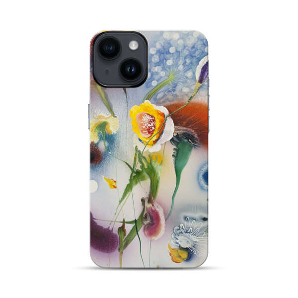 Abstract Colorful Flowers iPhone 14 Impact Case