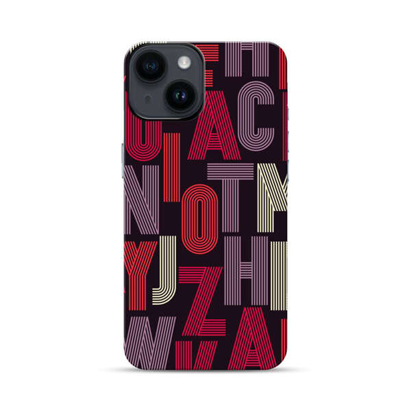 Abstract Letters Pattern iPhone 14 Impact Case