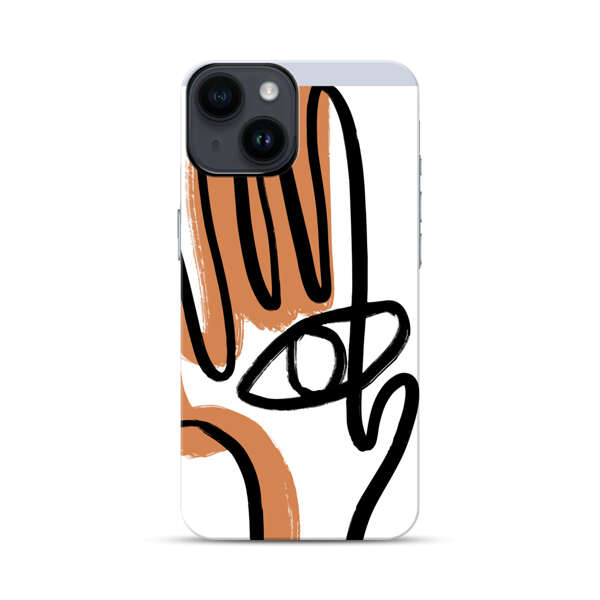 Abstract Minimalist Hand with Eye iPhone 14 Impact Case