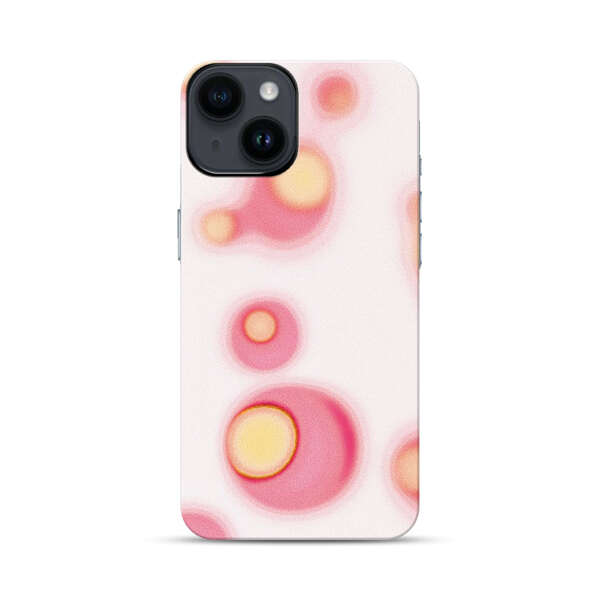 Abstract Pink and Yellow Blobs iPhone 14 Impact Case