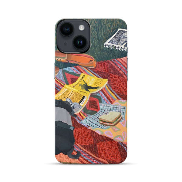 Charming Picnic Scene with Blanket and Food iPhone 14 Impact Case