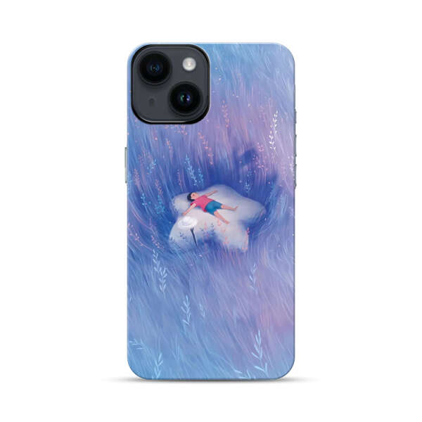Child Relaxing in Dreamy Field iPhone 14 Impact Case