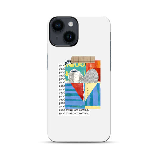 Colorful Abstract Collage with Geometric Shapes iPhone 14 Impact Case