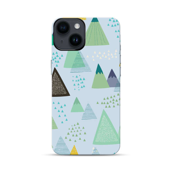 Colorful Abstract Mountain Pattern iPhone 14 Impact Case