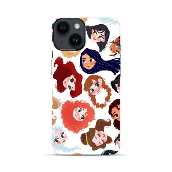 Diverse Animated Girl Faces iPhone 14 Impact Case