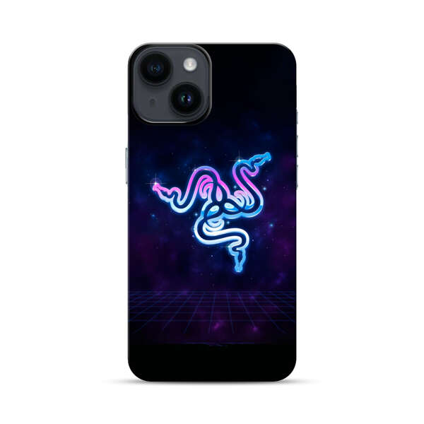 Glowing Neon Triple Snake iPhone 14 Impact Case