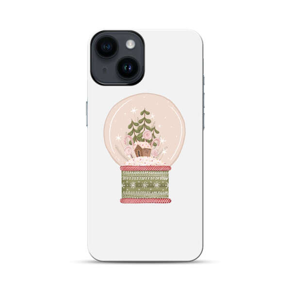 Holiday Snow Globe with Gingerbread House iPhone 14 Impact Case
