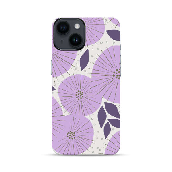 Lavender Flower Pattern iPhone 14 Impact Case