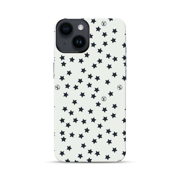 Minimalist Black Stars Pattern iPhone 14 Impact Case