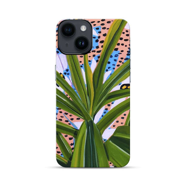 Tropical Leaves Abstract Pattern iPhone 14 Impact Case