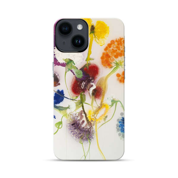 Vibrant Abstract Floral Artwork iPhone 14 Impact Case