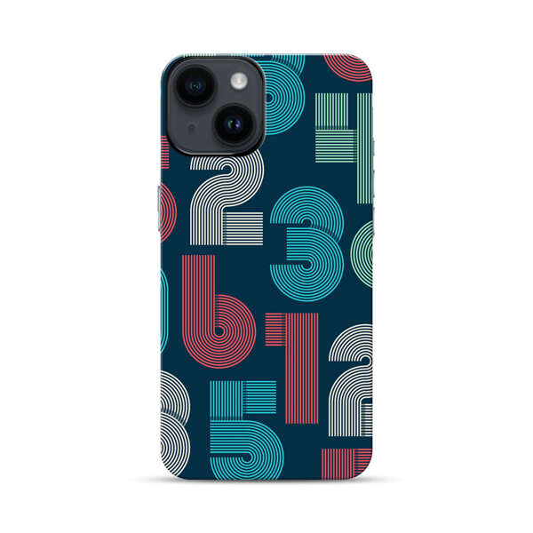 Vibrant Seamless Pattern of Colorful Stylized Numbers iPhone 14 Impact Case