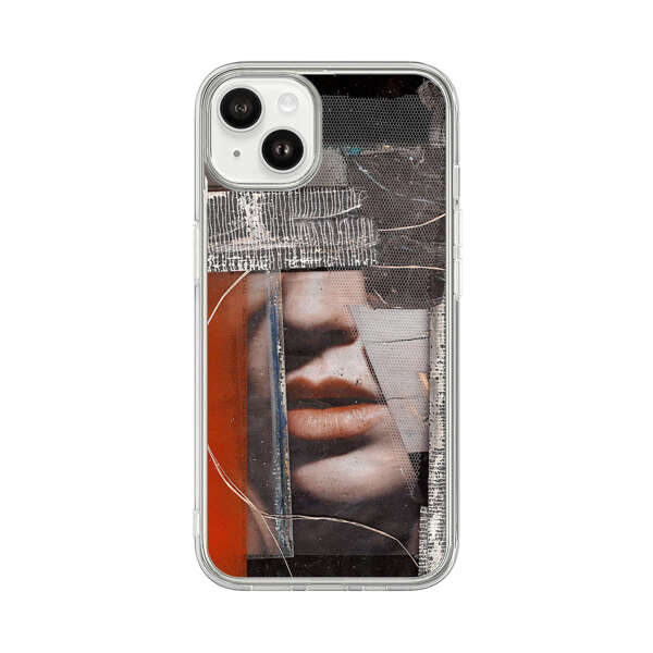 Abstract Collage Close Up Face iPhone 14 Plus Case