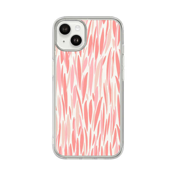 Abstract Coral Wavy Lines Pattern iPhone 14 Plus Case