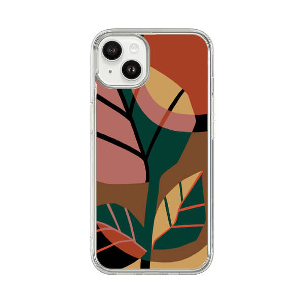 Abstract Geometric Leaves Design iPhone 14 Plus Case