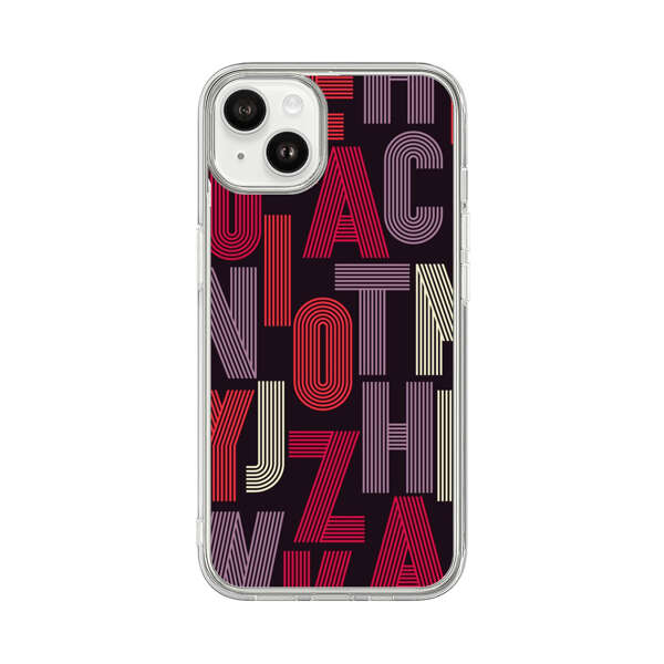 Abstract Letters Pattern iPhone 14 Plus Case