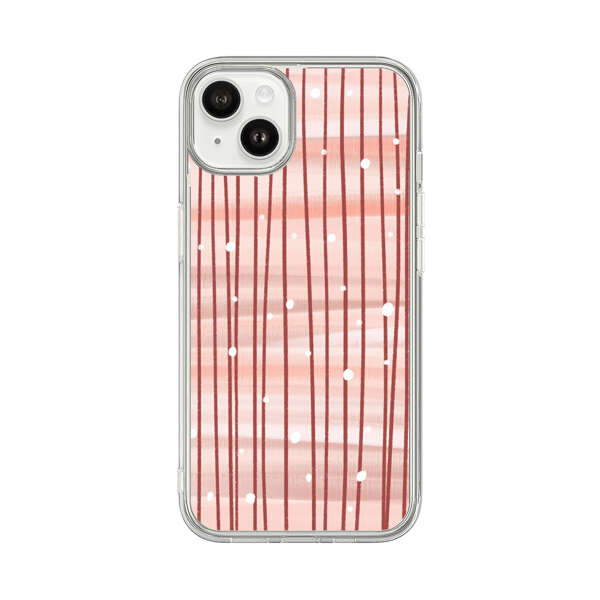 Abstract Vertical Lines Pink Pattern iPhone 14 Plus Case