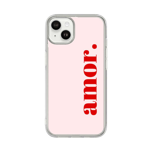 Amor Love Bold Red Text iPhone 14 Plus Case