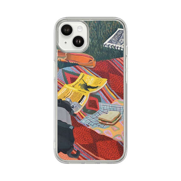 Charming Picnic Scene with Blanket and Food iPhone 14 Plus Case