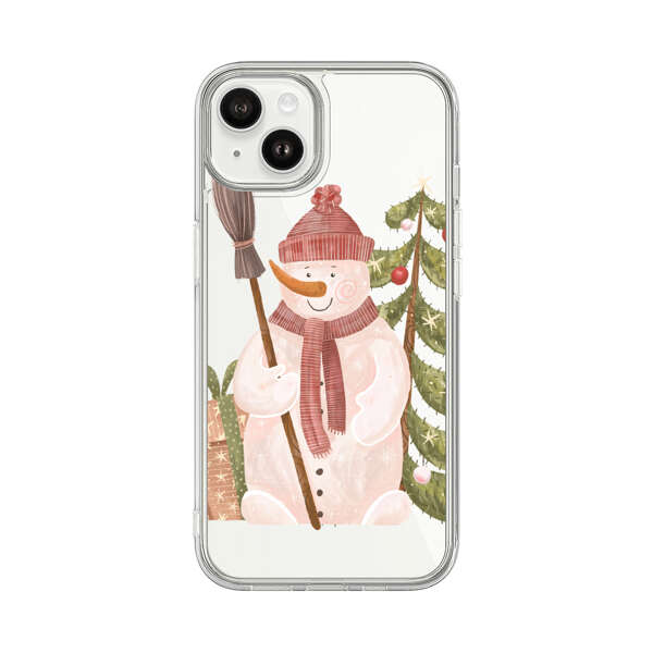 Charming Winter Snowman Illustration iPhone 14 Plus Case