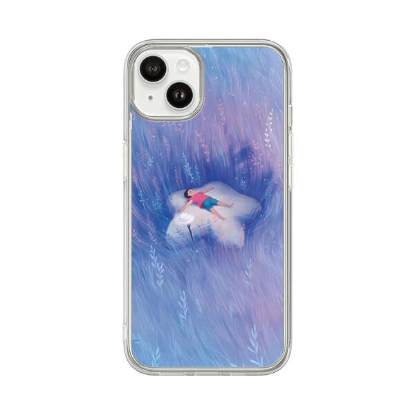 Child Relaxing in Dreamy Field iPhone 14 Plus Case
