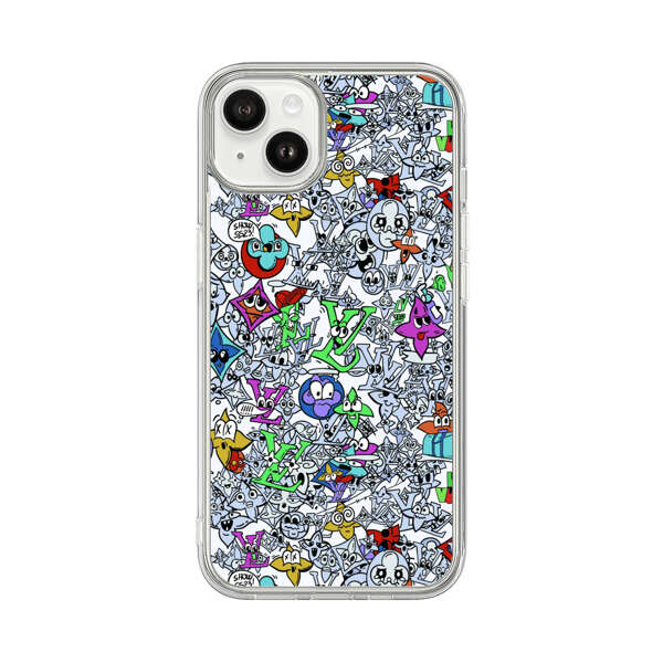 Colorful Cartoon Graffiti Pattern iPhone 14 Plus Case