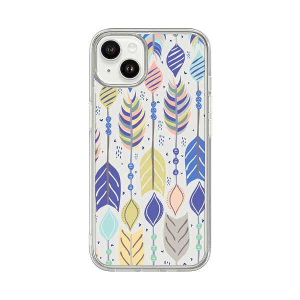 Colorful Feathers Pattern Pastel iPhone 14 Plus Case
