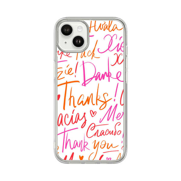 Colorful Thank You Multilingual Pattern iPhone 14 Plus Case