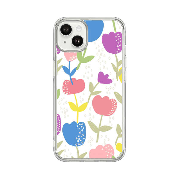 Colorful Tulip Floral Pattern iPhone 14 Plus Case
