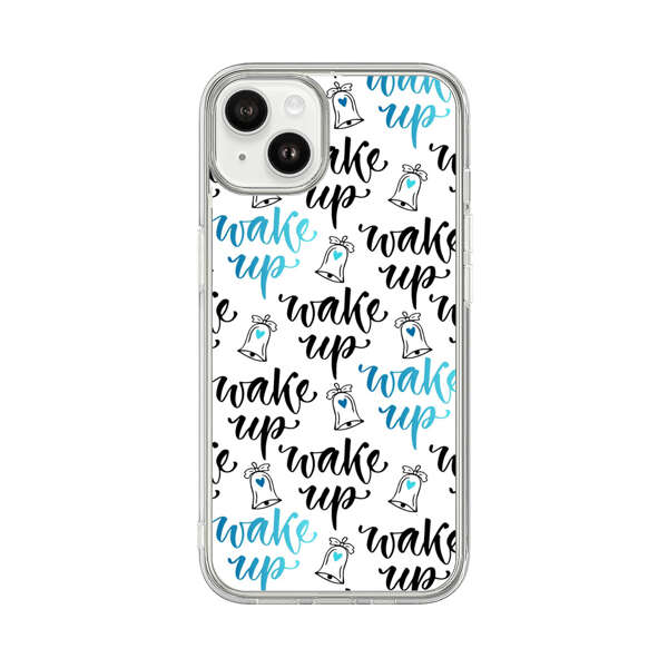 Motivational wake up call lettering pattern iPhone 14 Plus Case