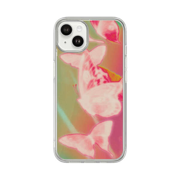 Pink Butterflies Dreamy Colorful Background iPhone 14 Plus Case