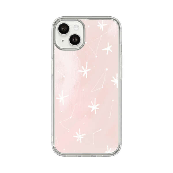 Pink Stars and Constellation Pattern iPhone 14 Plus Case