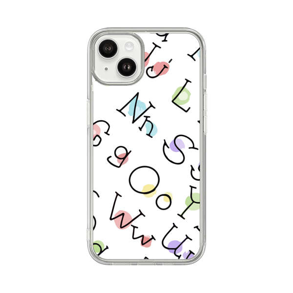 Playful Alphabet Pattern with Colorful Letters iPhone 14 Plus Case