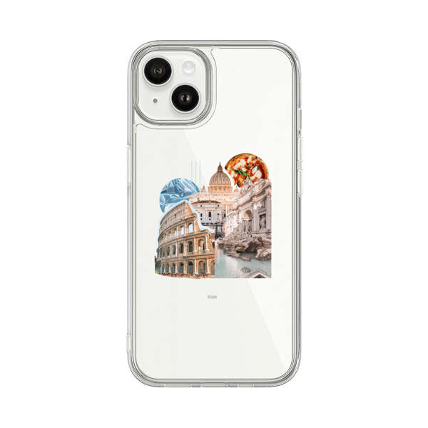 Rome Landmarks with Pizza iPhone 14 Plus Case