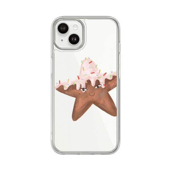 Smiling Gingerbread Star Cookie iPhone 14 Plus Case
