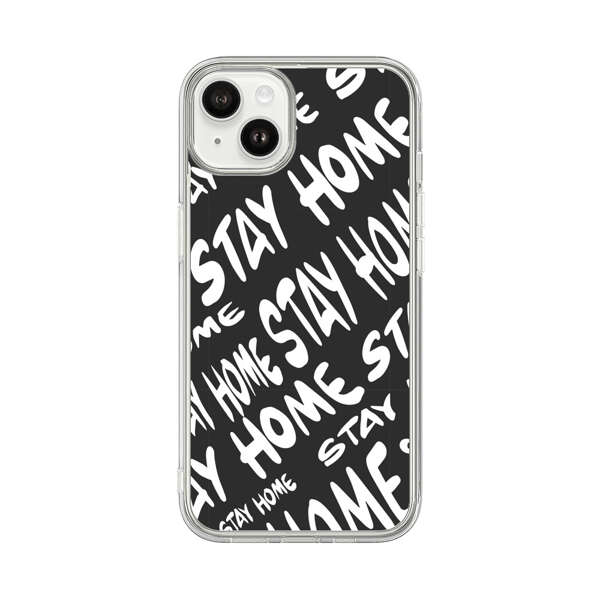 Stay Home Pattern iPhone 14 Plus Case