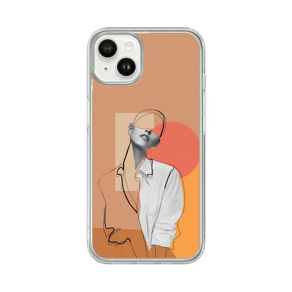 Stylish Abstract Portrait Art iPhone 14 Plus Case