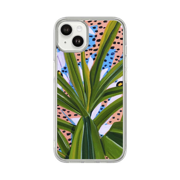 Tropical Leaves Abstract Pattern iPhone 14 Plus Case