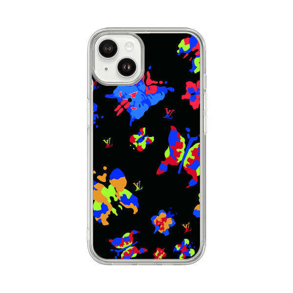 Vibrant Abstract Butterflies and Floral Splashes iPhone 14 Plus Case