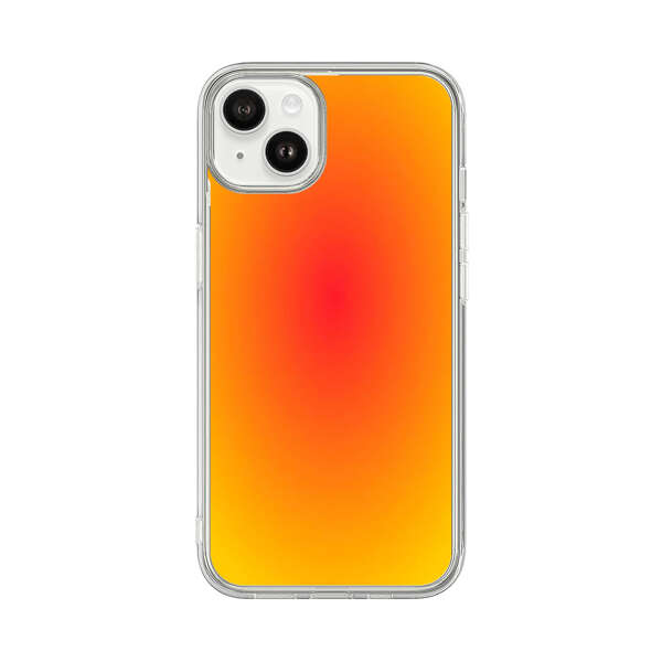 Vibrant Red Focal Point with Yellow Gradient Background iPhone 14 Plus Case